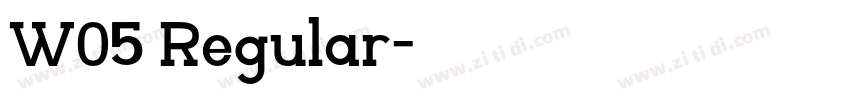 W05 Regular字体转换